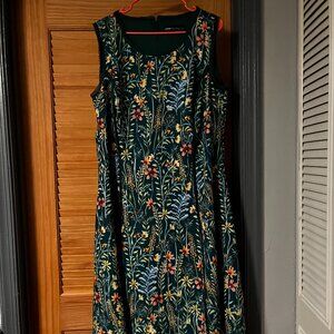 Bright Green Floral Dress